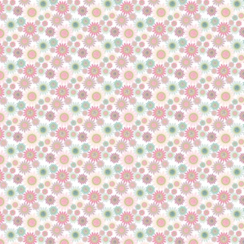 Le Petit Escargo, Poppie Cotton, Poppie Cotton Fabric, Snail Fabric, SL26410 - Sunny Daisies White