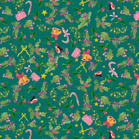 Lewis & Irene - Merry Happy Christmas by Blue Bell Gray - Holly Jolly Pine BG102