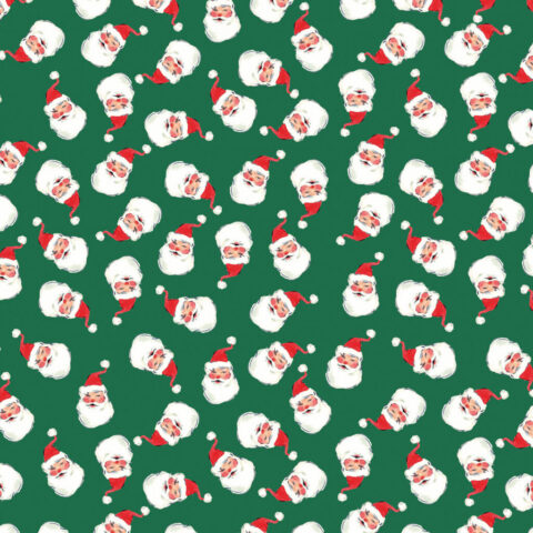 Lewis & Irene - Merry Happy Christmas by Blue Bell Gray - Jolly Santa Festive Green BG105