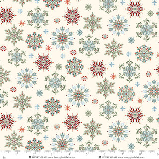 Henry Glass Fabrics – Nordic Holiday Village – 3605-11 Snowflakes Cream