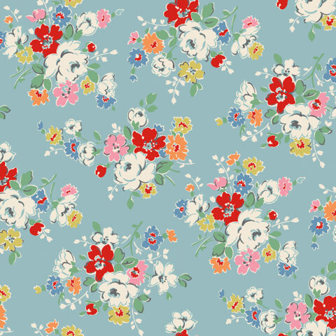 Cath Kidston Signature Collection, Cath Kidston Fabric, Cath Kidston Fabric Australia, Riley Blake Designs, Riley Blake Fabric, Devonstone Collections, C18370 Blue