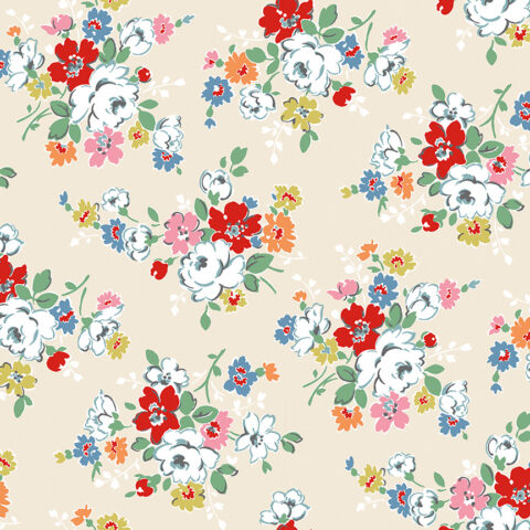 Cath Kidston Signature Collection, Cath Kidston Fabric, Cath Kidston Fabric Australia, Riley Blake Designs, Riley Blake Fabric, Devonstone Collections, C18370 Cream