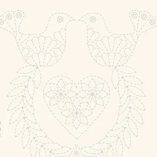Sashiko Panel - DVC1000 Sashiko Stocking Natural