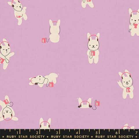 Ruby Star Society, RSS, RSS Fabric, Ruby Star Society Fabric, Lofi, Lofi Linens, Lofi by Ruby Star Society, Moda Fabrics, RS1129 21CL - Rabbeats Wisteria