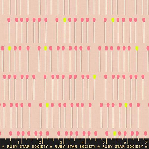 RS1132 15CL - Meet Your Match Peach Blossom Ruby Star Society, RSS, RSS Fabric, Ruby Star Society Fabric, Lofi, Lofi Linens, Lofi by Ruby Star Society, Moda Fabrics, RS1132 15CL - Meet Your Match Peach Blossom