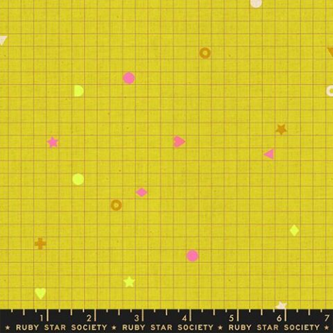 Ruby Star Society, RSS, RSS Fabric, Ruby Star Society Fabric, Lofi, Lofi Linens, Lofi by Ruby Star Society, Moda Fabrics, RS1135 13CL - Power Grid Citron