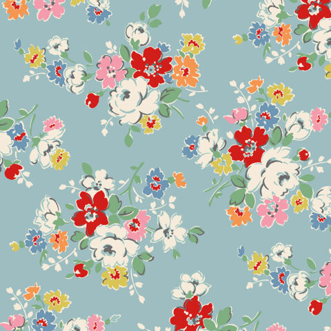 Cath Kidston Signature Collection, Cath Kidston Fabric, Cath Kidston Fabric Australia, Riley Blake Designs, Riley Blake Fabric, Devonstone Collections, WB18377 Blue