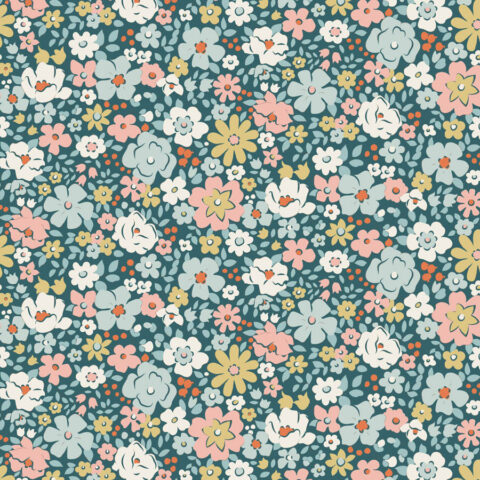 Tilda Village Life, Tilda fabrics, Tilda Australia, 100689 Esther Petrol