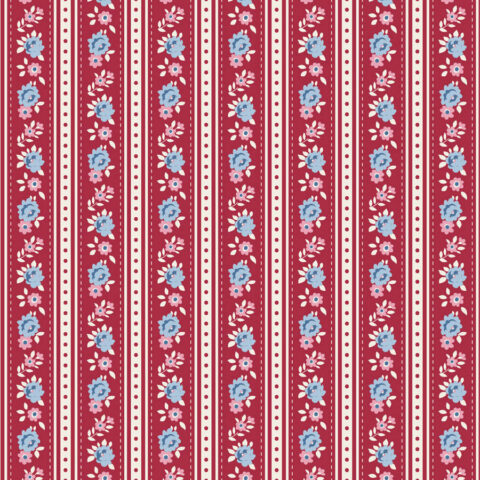 Tilda Village Life, Tilda fabrics, Tilda Australia, 100693 Agnes Burgundy