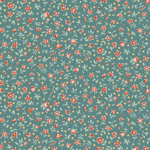 Tilda Village Life, Tilda fabrics, Tilda Australia, 110178 Mae Teal