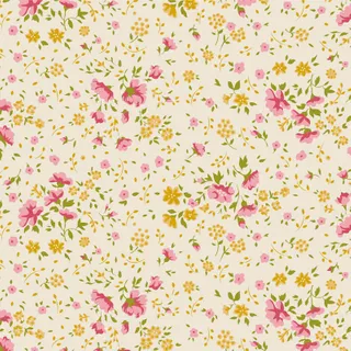 150011 - Tilda - Village Life - Wide Back - Ellie Pink/Yellow