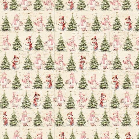 Ivory - BQ2020 041 - Christmas Trees and Snowmen