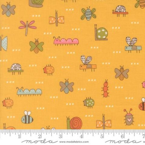 Bug Collector, Sweetwater Fabric, Sweetwater, Moda Fabrics, Bug Collector by Sweetwater, 55731 15 - Bug Collector Sunshine