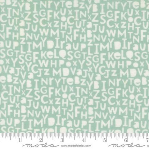 Bug Collector, Sweetwater Fabric, Sweetwater, Moda Fabrics, Bug Collector by Sweetwater, 55732 22 - Alphabet - Sky