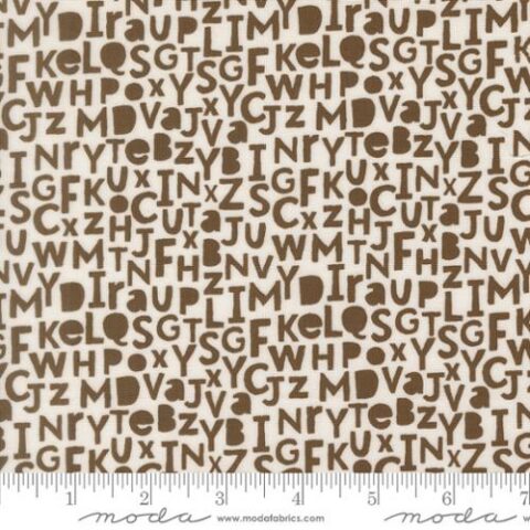Bug Collector, Sweetwater Fabric, Sweetwater, Moda Fabrics, Bug Collector by Sweetwater, 55732 28 - Alphabet - Dirt