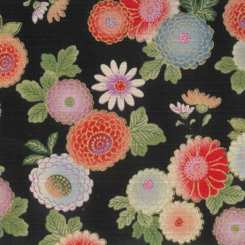 Traditional Japanese Fabric, Kino Japanese fabric, 67460 Nobe Colour 2 - Black