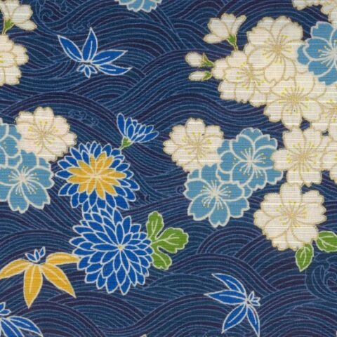 Traditional Japanese Fabric, Kino Japanese fabric, 67460 Nobe Colour 4 - Navy