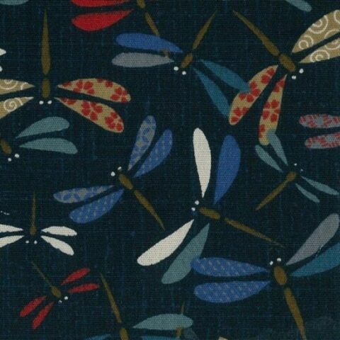 Traditional Japanese Fabric, Kino Japanese fabric, 67820 - Saki - Colour 2 - Navy