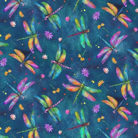 Dragonfly fabric, Dragonflies, Nutex Wholesalers, Nutex fabric, Dragonflies - 82030 Colour 2