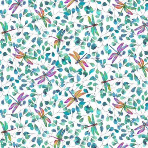 Dragonfly fabric, Dragonflies, Nutex Wholesalers, Nutex fabric, Dragonflies - 82030 Colour 5
