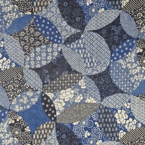 Traditional Japanese Fabric, Kino Japanese fabric, Kino - 66910 Colour 101 - Blue