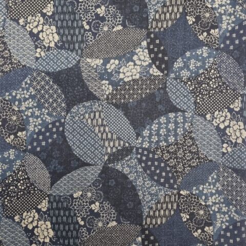 Traditional Japanese Fabric, Kino Japanese fabric, Kino - 66910 Colour 103 - Navy