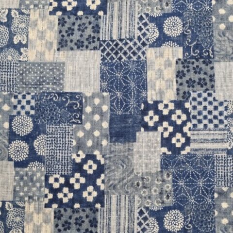 Traditional Japanese Fabric, Kino Japanese fabric,Kino - 66910 Colour 106 - Blue