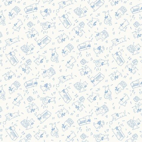 Judie Rothermel, Aunt Grace Rock My Baby, Marcus Fabrics, R351873D Blue - Cat