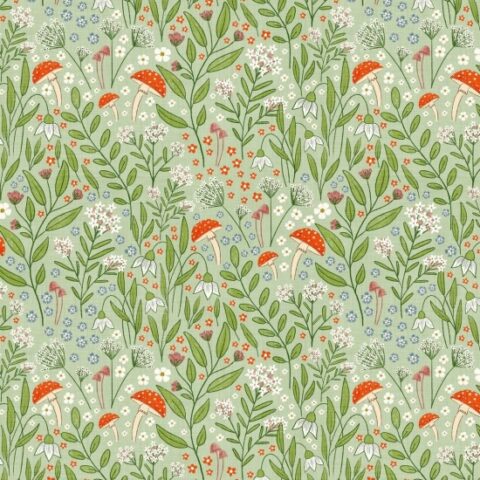 Whimsical Fields, Nutex Wholesalers, Nutex fabric, Mice Fabric, Geese Fabric, Patchwork Fabric, Whimsical Fields - 82130 Colour 4 - Flower Field